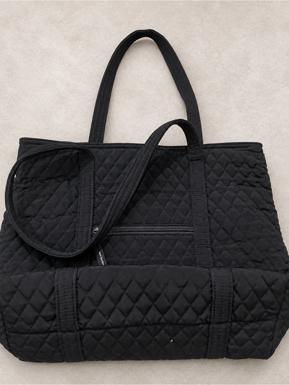 Vera Bradley Black Quilted Tote Bag